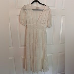 Aurora White Midi Dress Size Medium